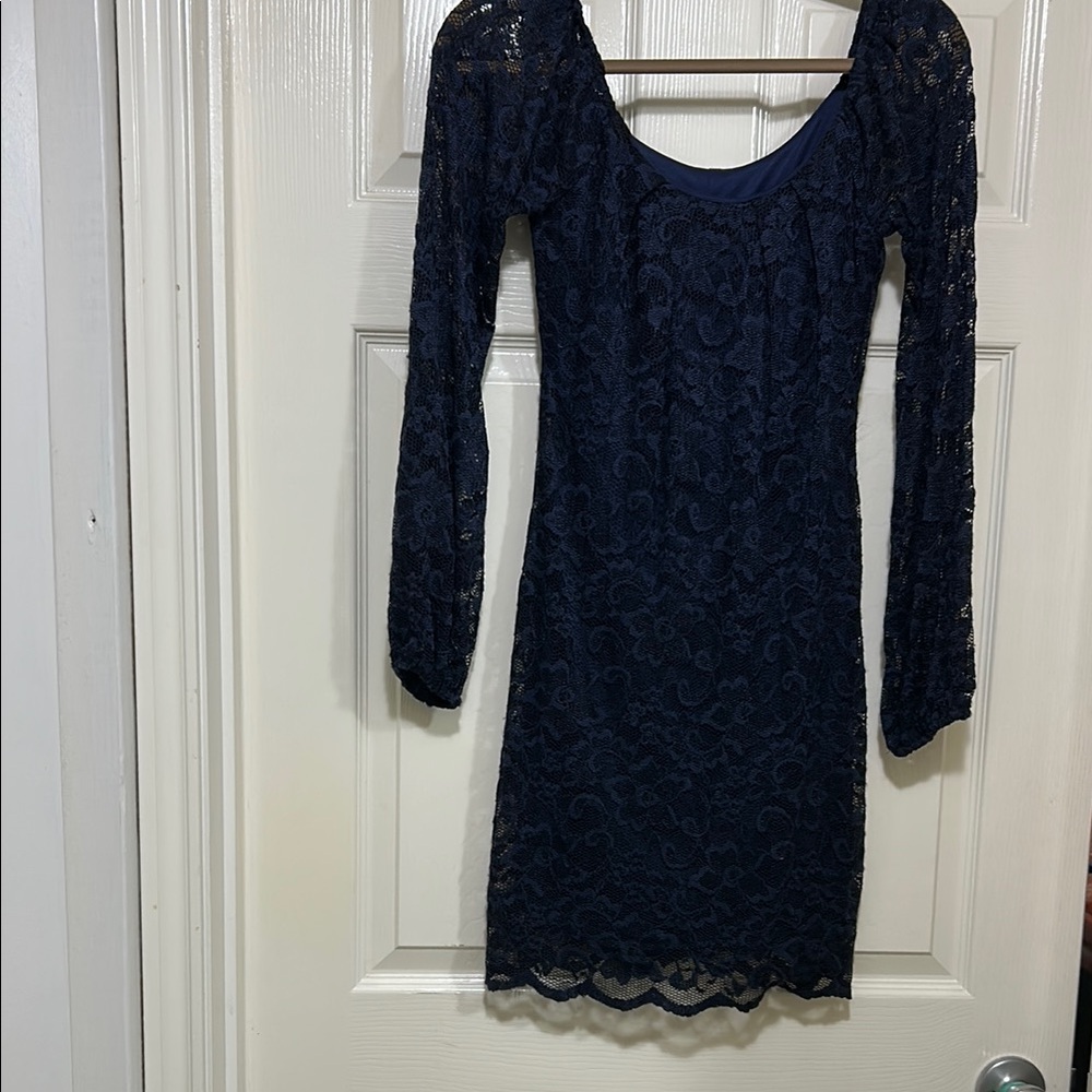 B darlin navy lace dress